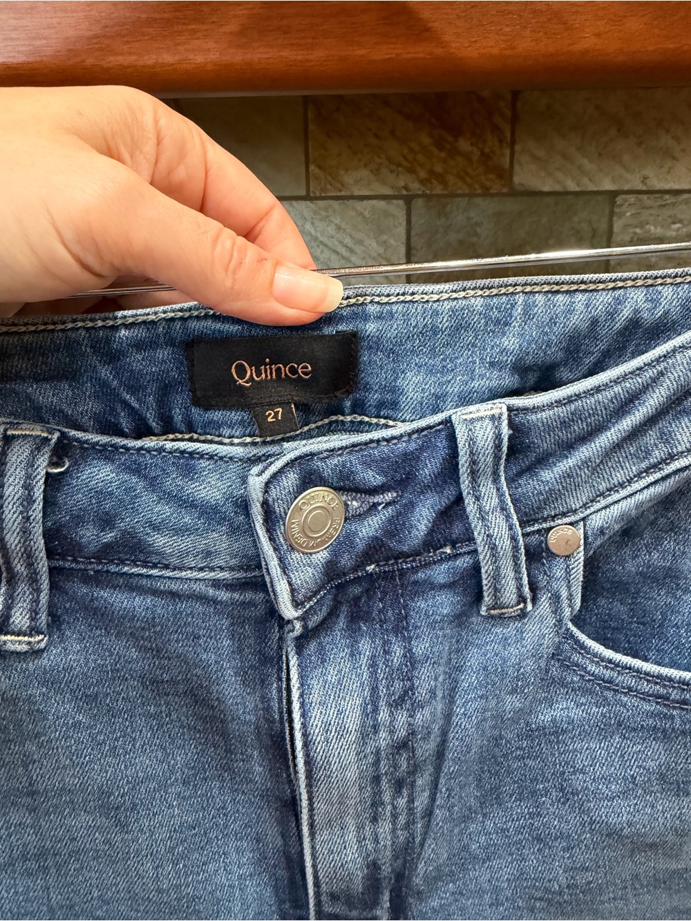 Quince Bella Stretch Wide Leg Jeans - Picture 2 of 3